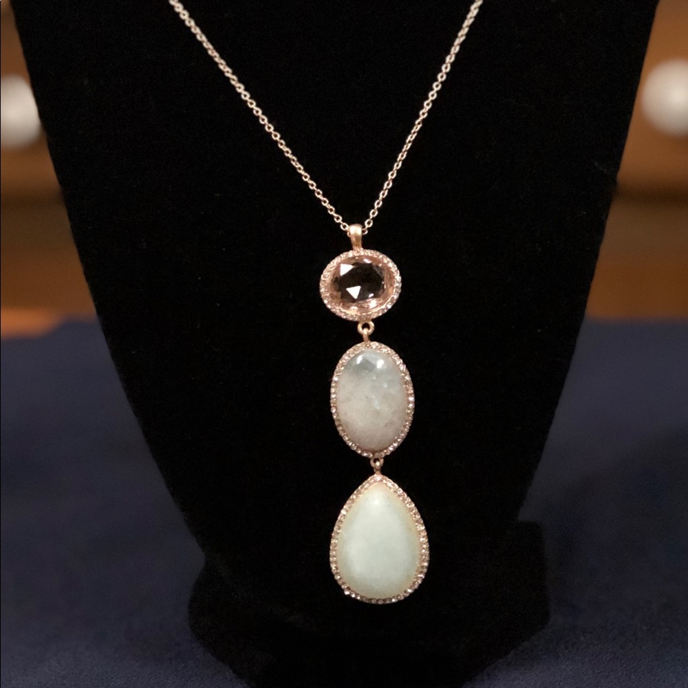 NWT LOFT PAVE DROP PENDANT NECKLACE - Picture 1 of 4